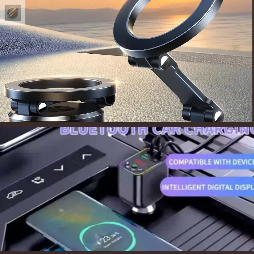 Pack support de telephone + chargeur rectractable