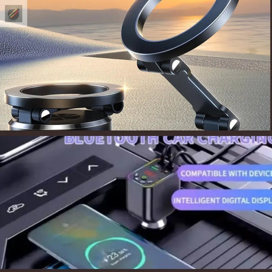 Pack support de telephone + chargeur rectractable